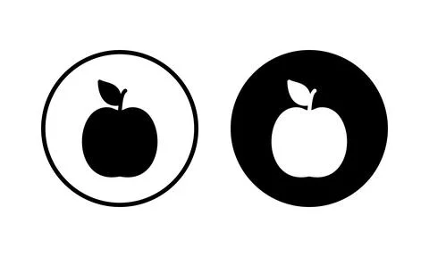 Apple icon vector illustration. Apple sign and symbols for web design. Stock Illustration