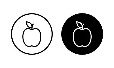 Apple icon vector illustration. Apple sign and symbols for web design. Stock Illustration