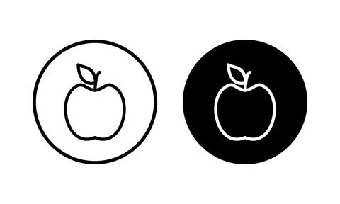 Apple icon vector illustration. Apple sign and symbols for web design. Illustrazione stock