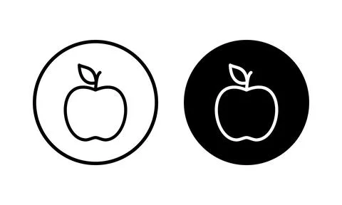 Apple icon vector illustration. Apple sign and symbols for web design. Stock Illustration