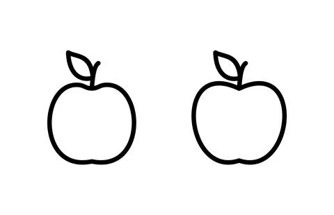 Apple icon vector illustration. Apple sign and symbols for web design. Stock Illustration