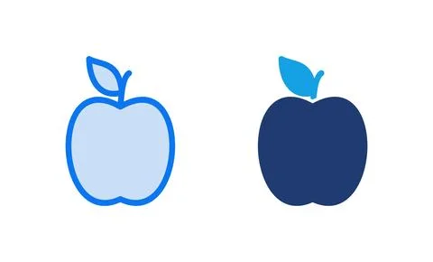 Apple icon vector illustration. Apple sign and symbols for web design. Stock Illustration