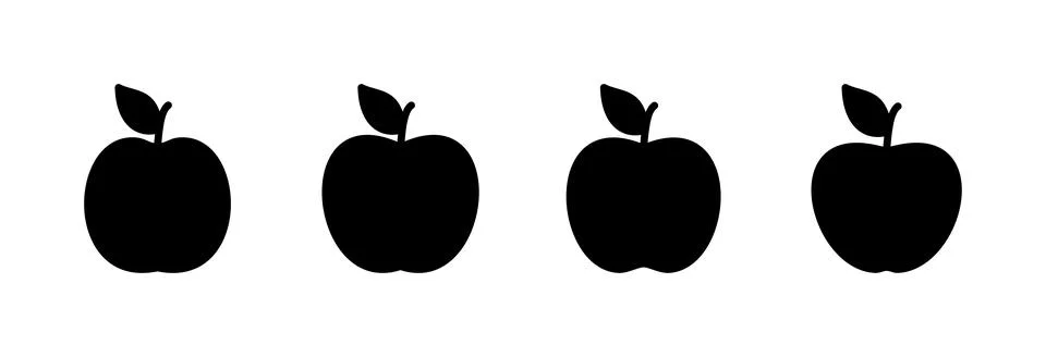 Apple icon vector illustration. Apple sign and symbols for web design. Stock Illustration