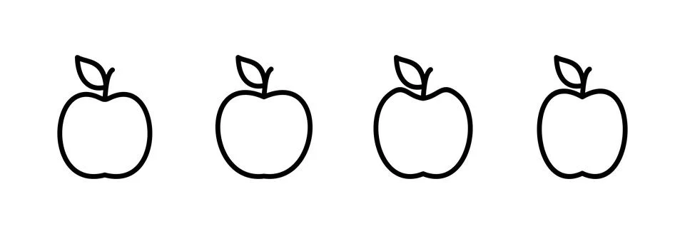 Apple icon vector illustration. Apple sign and symbols for web design. Illustrazione stock