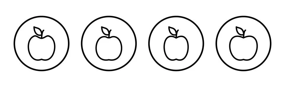 Apple icon vector illustration. Apple sign and symbols for web design. Stock Illustration