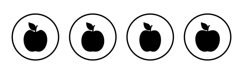Apple icon vector illustration. Apple sign and symbols for web design. Stock Illustration