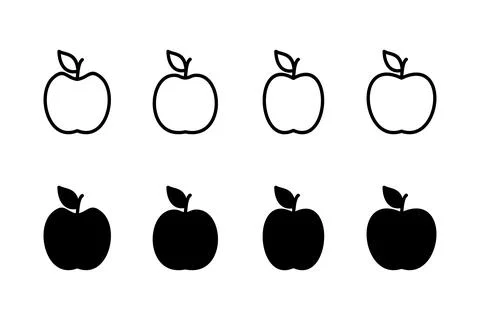 Apple icon vector illustration. Apple sign and symbols for web design. Stock Illustration