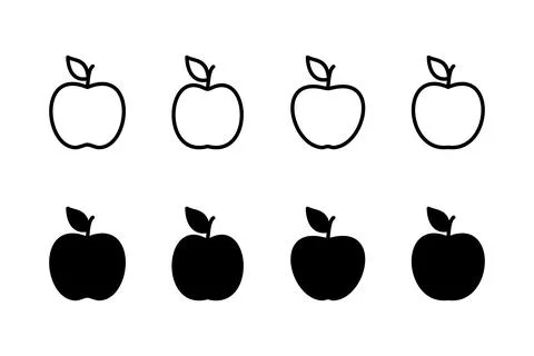 Apple icon vector illustration. Apple sign and symbols for web design. 스톡 일러스트