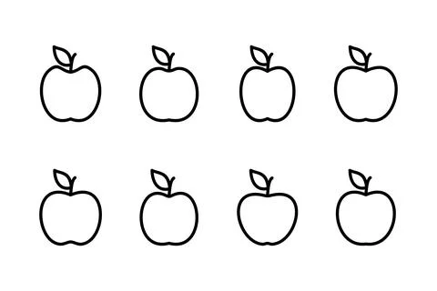 Apple icon vector illustration. Apple sign and symbols for web design. Stock Illustration