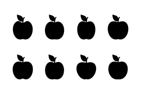 Apple icon vector illustration. Apple sign and symbols for web design. Stock Illustration