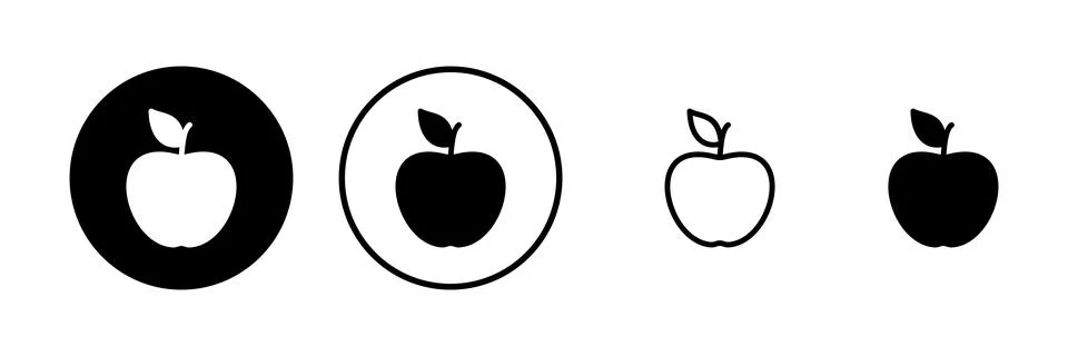 Apple icon vector illustration. Apple sign and symbols for web design. Stock Illustration