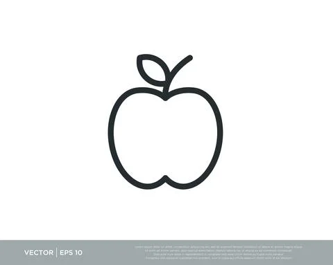 Apple Icon Vector Illustration Design Editable Resizable EPS 10 Stock Illustration