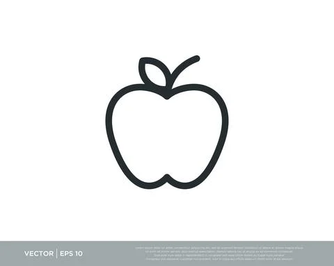 Apple Icon Vector Illustration Design Editable Resizable EPS 10 Stock Illustration