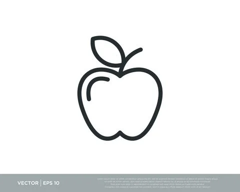 Apple Icon Vector Illustration Design Editable Resizable EPS 10 Stock Illustration