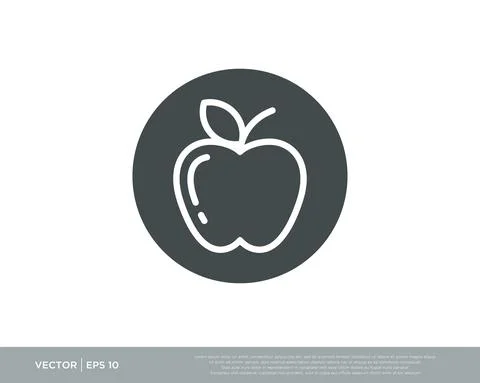 Apple Icon Vector Illustration Design Editable Resizable EPS 10 Stock Illustration