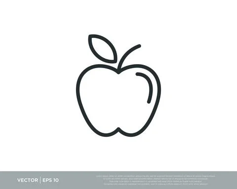 Apple Icon Vector Illustration Design Editable Resizable EPS 10 Stock Illustration