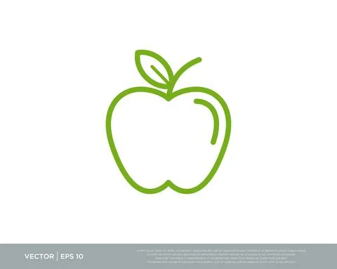 Apple Icon Vector Illustration Design Editable Resizable EPS 10 Stock Illustration