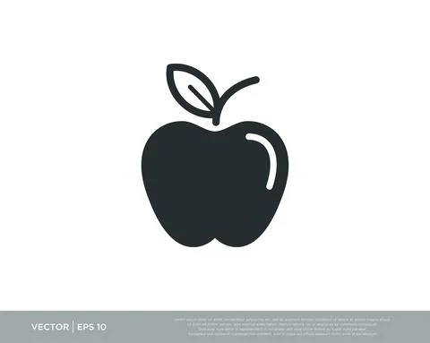 Apple Icon Vector Illustration Design Editable Resizable EPS 10 Stock Illustration