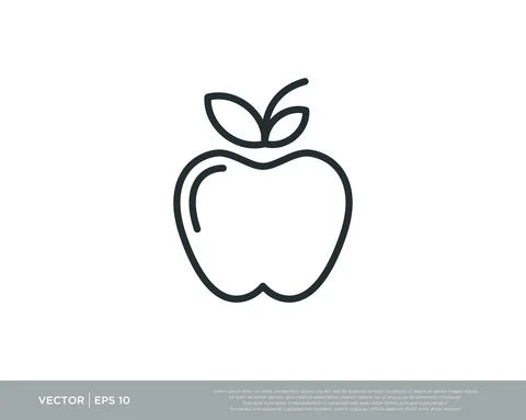 Apple Icon Vector Illustration Design Editable Resizable EPS 10 Stock Illustration