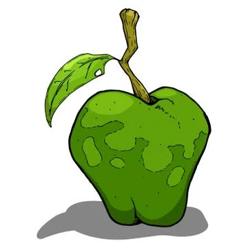 Apple icon. Vector illustration of a fruit apple. Hand drawn apple. Stock Illustration