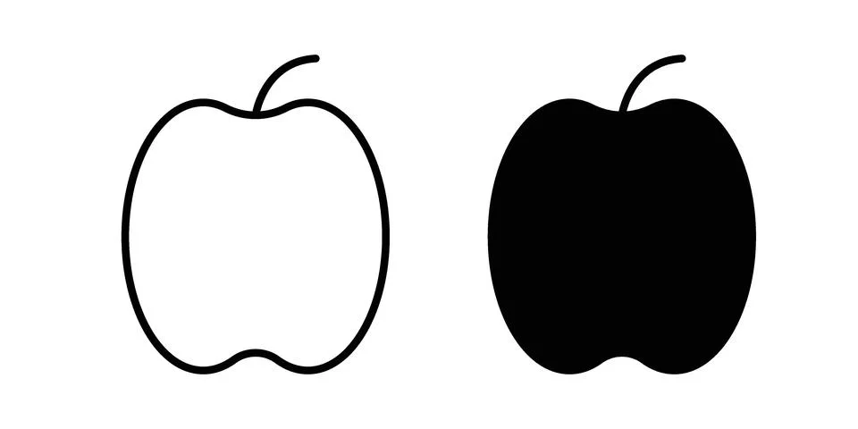 Apple icon vector, illustration icon set Stock Illustration