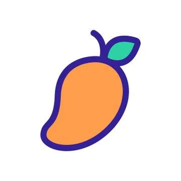 Apple icon vector. Isolated contour symbol illustration Иллюстрация