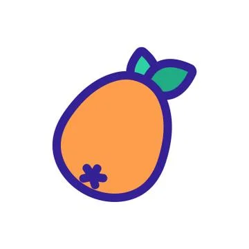 Apple icon vector. Isolated contour symbol illustration Illustration