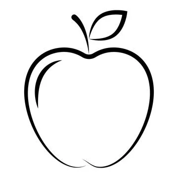 Apple icon, vector isolated illustration. Stock Illustration
