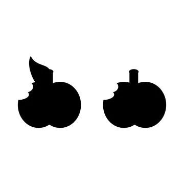 Apple icon vector set. Apple illustration sign collection. Apple symbol or logo. Stock Illustration