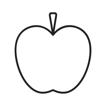 Apple icon vector on white background Stock Illustration