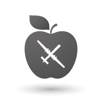 Apple icon with a war drone 스톡 일러스트
