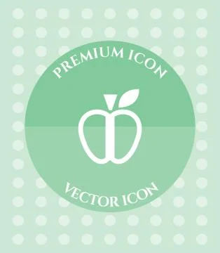 Apple Icon for Web, Applications, Software &amp; Graphic Designs. Stock Illustration