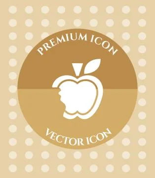 Apple Icon for Web, Applications, Software &amp; Graphic Designs. Stock Illustration