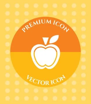 Apple Icon for Web, Applications, Software &amp; Graphic Designs. Stock Illustration