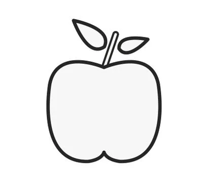 Apple icon on white background Stock Illustration
