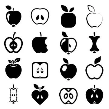 Apple icons Stock Illustration