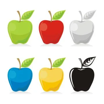 Apple icons Stock Illustration