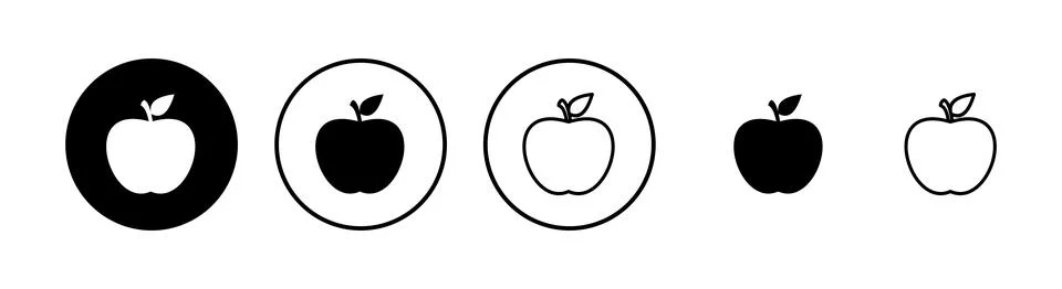 Apple icons set. Apple vector icon Stock Illustration