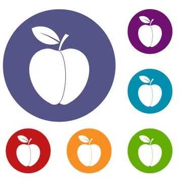 Apple icons set Stock Illustration