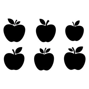 Apple Icons Set Vector Collection Stock Illustration