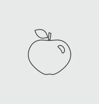 Apple illustration icon. Stock Illustration