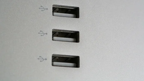 Apple iMac computer with multiple connection ports on the rear 動画素材 103877268