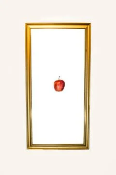 Apple image in a frame Stock Photos