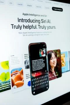 Apple intelligence introducing siri ai for.. Foto stock
