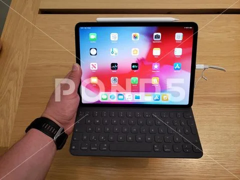 Apple iPad PRO in a hand Stock Photos