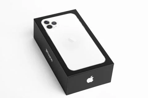 Apple iPhone 11 Max Pro Packaging Box Stock Photos