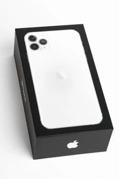 Apple iPhone 11 Max Pro Packaging Box Stock Photos