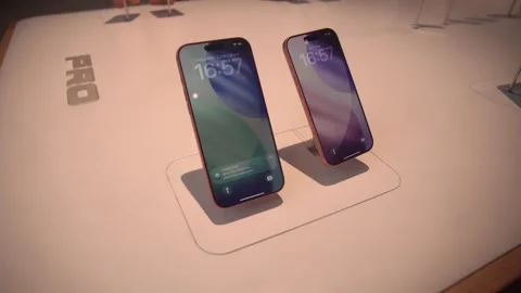 Apple iPhone 16 Max on display at an Apple Store in Bangkok. Stock Footage 333056714