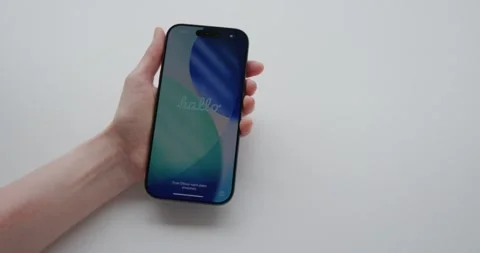 Apple iPhone 17 Pro Welcome screen. Warsaw, Poland - September 28, 2025 Stock Footage 318522117