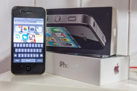 Apple iphone 4 close-up Stock Photos